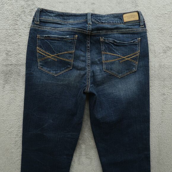 Aeropostale Jeans Womens Size 4 Short Blue Low-Rise Skinny 30" Inseam Distressed - Picture 16 of 16